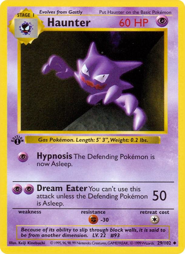 Haunter - Base Set (Shadowless) 1st Edition