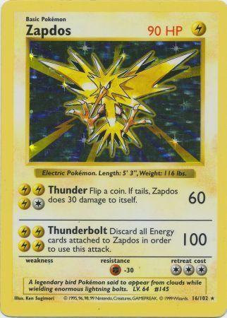 Zapdos - Base Set (Shadowless)