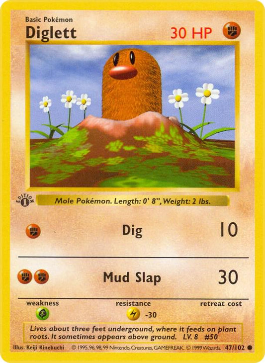 Diglett - Base Set (Shadowless) 1st Edition