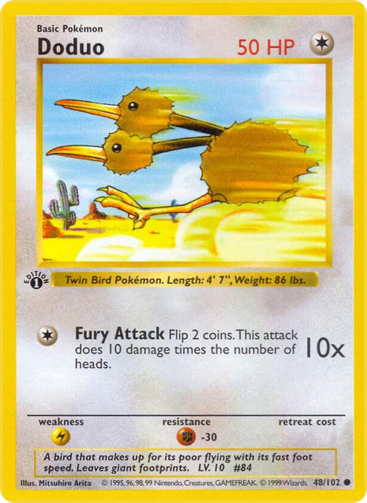 Doduo - Base Set (Shadowless) 1st Edition