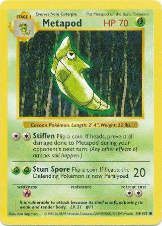 Metapod - Base Set (Shadowless)