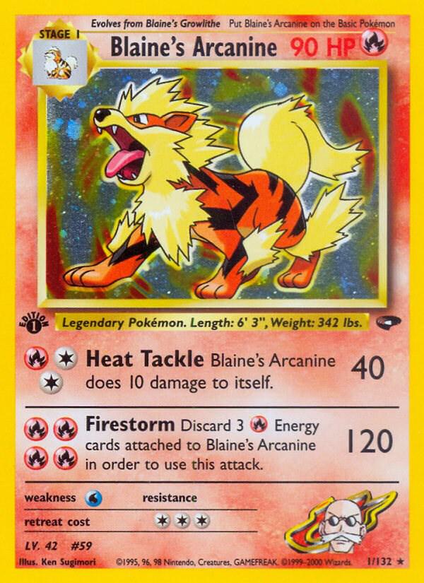 Blaine's Arcanine - Gym Challenge 1st Edition