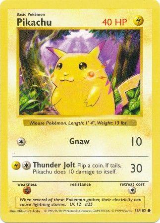 Pikachu (Red Cheeks) - Base Set (Shadowless)