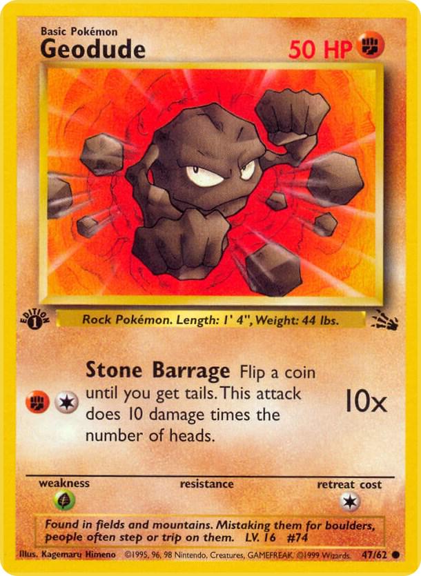 Geodude - Fossil 1st Edition