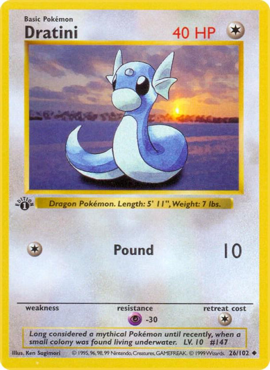 Dratini - Base Set (Shadowless) 1st Edition