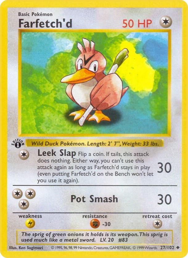 Farfetch'd - Base Set (Shadowless) 1st Edition