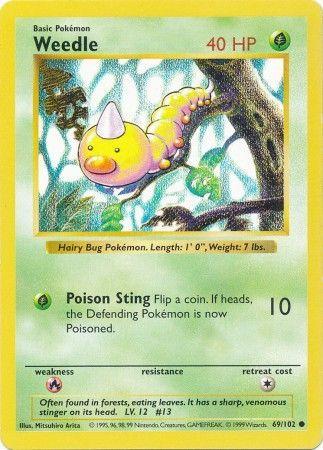 Weedle - Base Set (Shadowless)