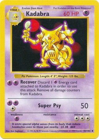 Kadabra - Base Set (Shadowless)