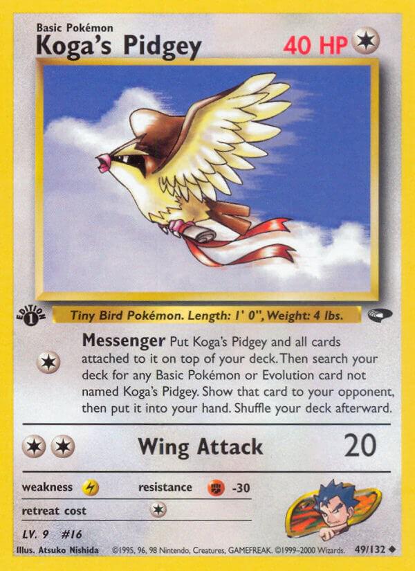 Koga's Pidgey - Gym Challenge 1st Edition